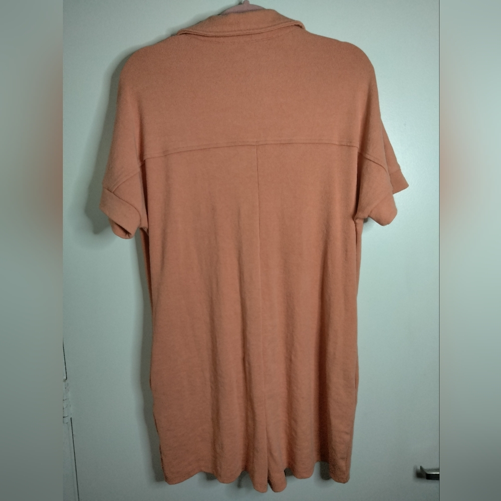 Heyson (Size M) Orange Stretch Ribbed SS Button Down Front Romper (NEW-NWT) - Picture 11 of 14
